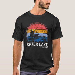 Camiseta Vintage Retro Parque Nacional Cráter Lago Verano F
