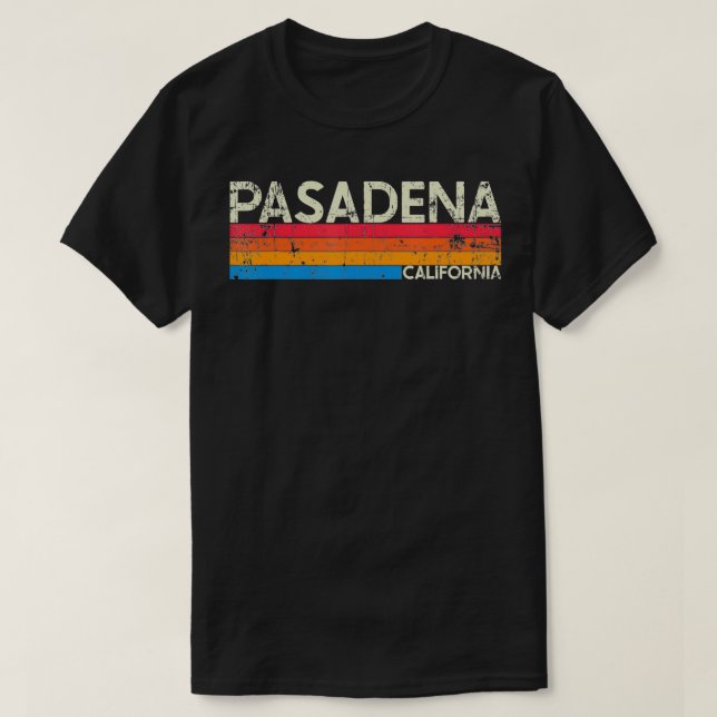 Camiseta Vintage Retro Pasadena California angustiado (Diseño del anverso)