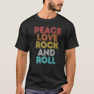 Camiseta Vintage Retro Paz Amar El Rock Y El Rollo