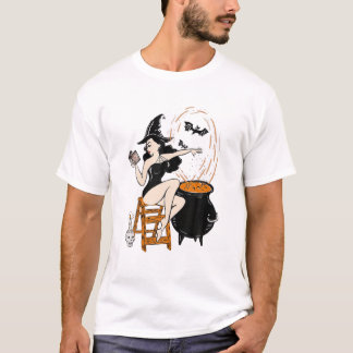 Camiseta Vintage Retro Pin Up Walloween Pinup Chica Ha