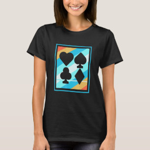 Camiseta Vintage Retro Poker Casino Card Símbolos Gambler