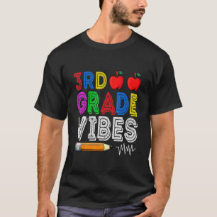 Camiseta Vintage Retro Primer Día Vibes De 3er Grado De Vue