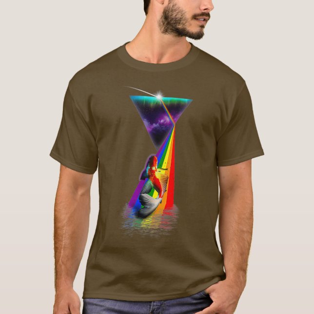 Camiseta Vintage Retro Prisma Koi Fish (Anverso)