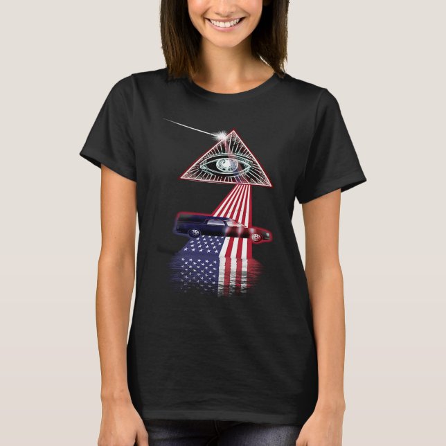Camiseta Vintage Retro Prisma US Bandera (Anverso)