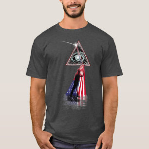 Camiseta Vintage Retro Prisma US Bandera Dardos