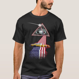 Camiseta Vintage Retro Prisma US Flag