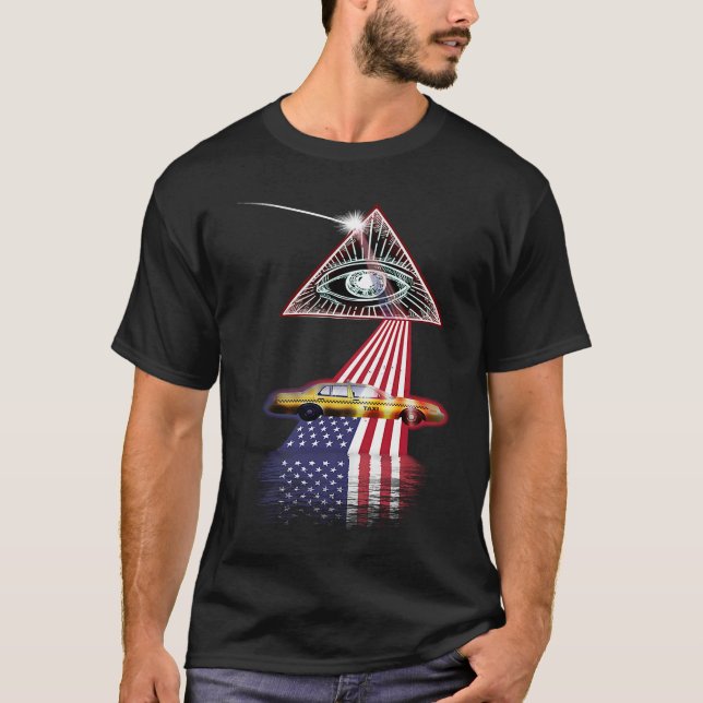 Camiseta Vintage Retro Prisma US Flag (Anverso)