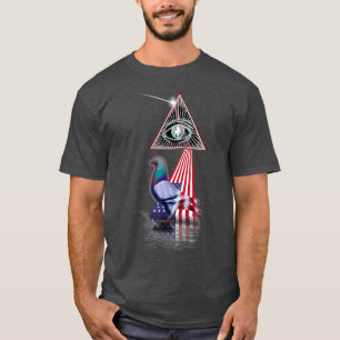 Camiseta Vintage Retro Prisma US Flag Pigeon