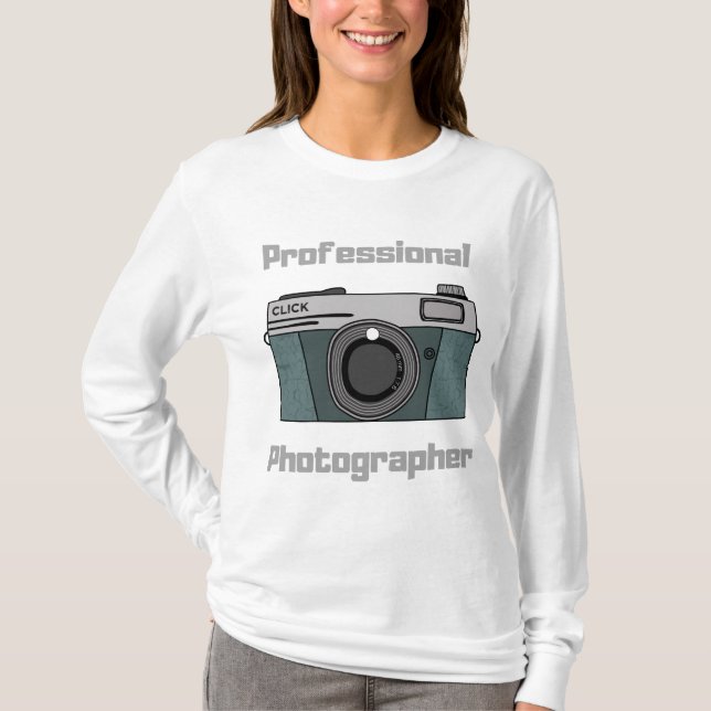 Camiseta Vintage Retro Professional Photographer Camera (Anverso)