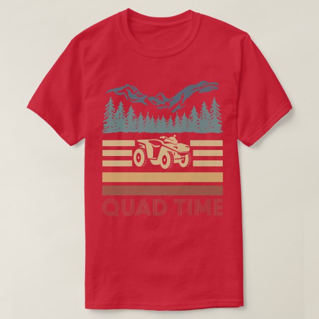 Camiseta Vintage Retro Quad Time 1039 (Diseño del anverso)