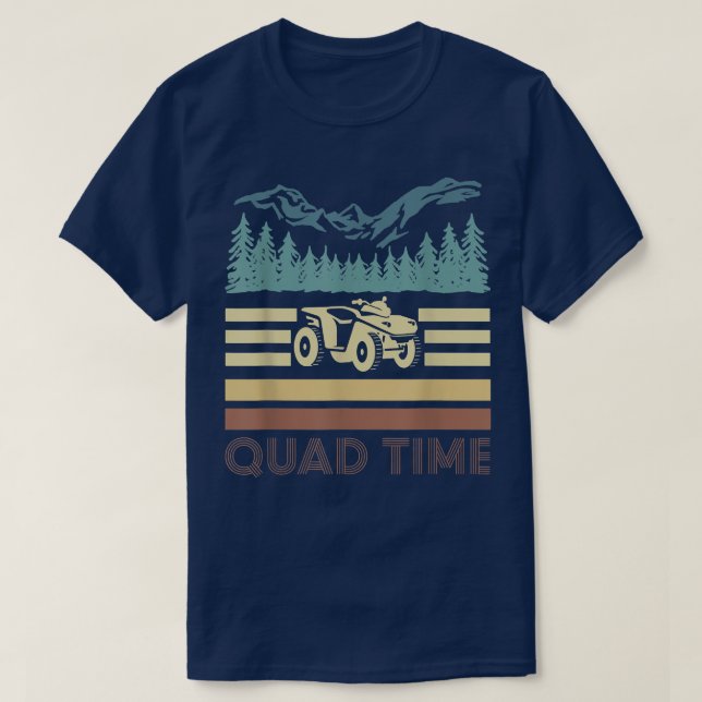 Camiseta Vintage Retro Quad Time 1408 (Diseño del anverso)