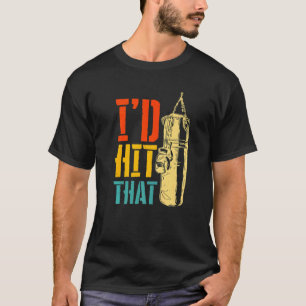 Camiseta Vintage retro que golpearía a los hombres de boxeo
