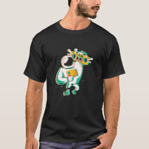 Camiseta Vintage Retro Radio Planetas Astronautas Universo