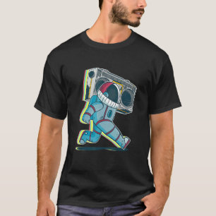 Camiseta Vintage Retro Radio Planetas Astronautas Universo
