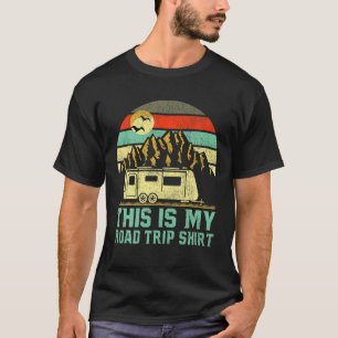 Camiseta Vintage Retro RV Camper Este Es Mi Viaje Por Carre