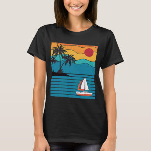 Camiseta Vintage Retro Sailboat 80's 70