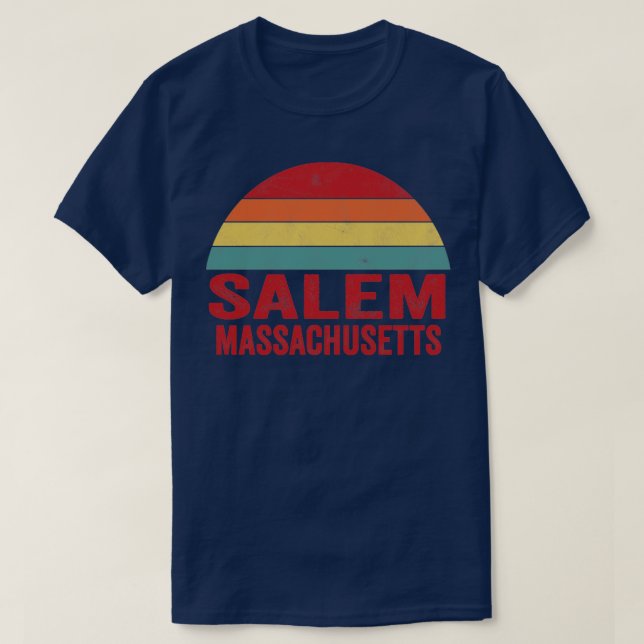 Camiseta Vintage Retro Salem Massachusetts (Diseño del anverso)