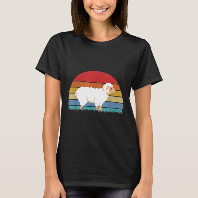 Camiseta Vintage Retro Sheep Animal Lover Zookeeper (Anverso)