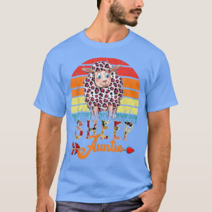 Camiseta Vintage Retro Sheep Tía Flores Leopardo Oveja F