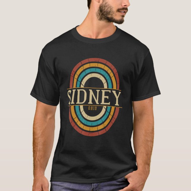 Camiseta Vintage Retro Sidney Ohio OH Souvenirs (Anverso)