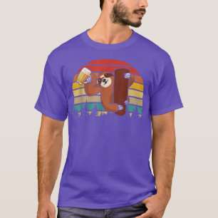 Camiseta Vintage Retro Sloth Beer Beer Funny Beer