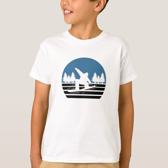 Camiseta Vintage Retro Snowboarding (Anverso)