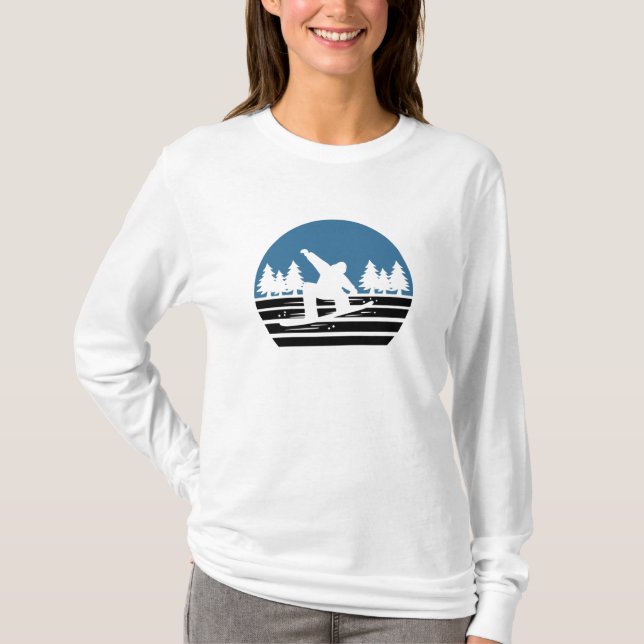 Camiseta Vintage Retro Snowboarding (Anverso)
