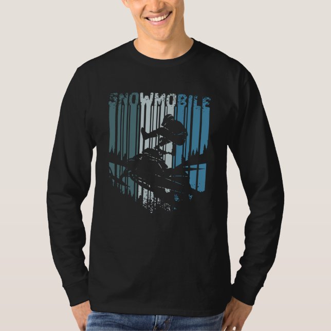 Camiseta Vintage Retro Snowmobile (Anverso)