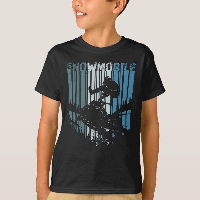Camiseta Vintage Retro Snowmobile (Anverso)
