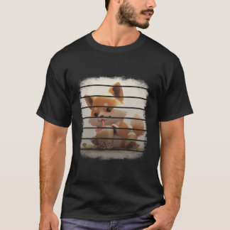 Camiseta Vintage retro sonriente Perro Kawaii Bebiendo Boba