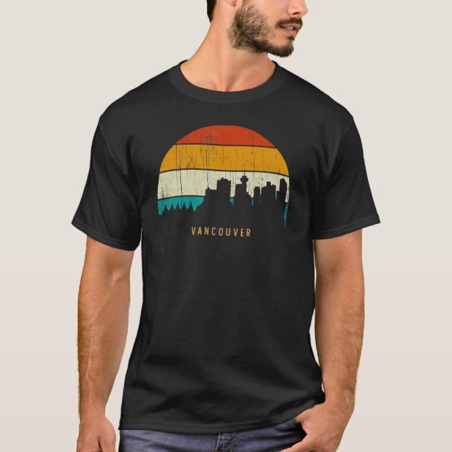 Camiseta Vintage Retro Style Canada City Skyline (Anverso)