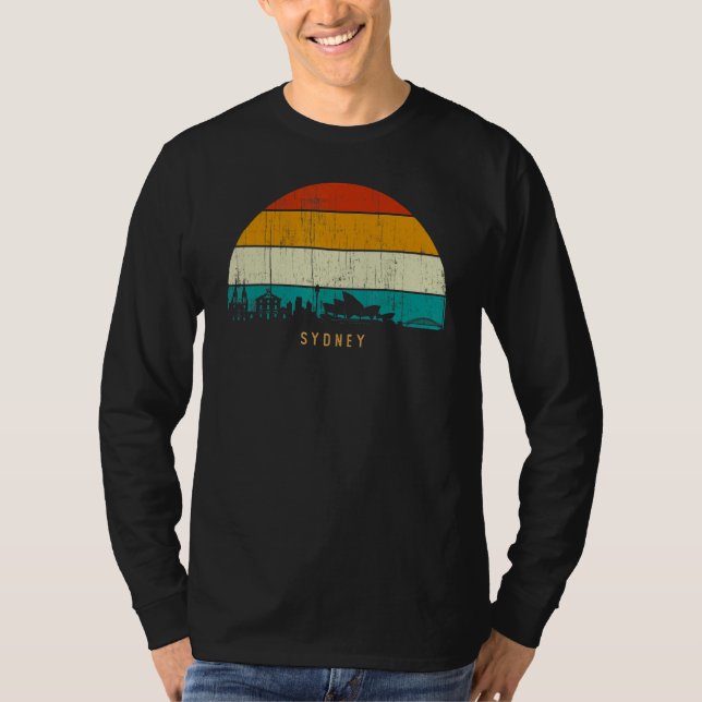 Camiseta Vintage Retro Style City skyline cityscape Austral (Anverso)
