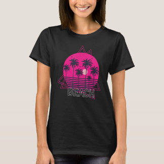 Camiseta Vintage Retro Style Sunset Summer Surfing Beach Pa