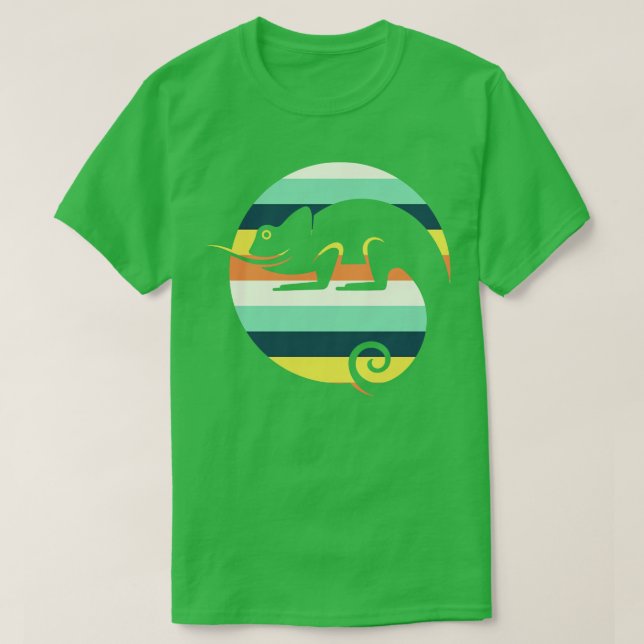 Camiseta Vintage Retro Sunset Chameleon (Diseño del anverso)