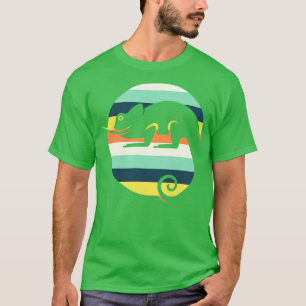 Camiseta Vintage Retro Sunset Chameleon