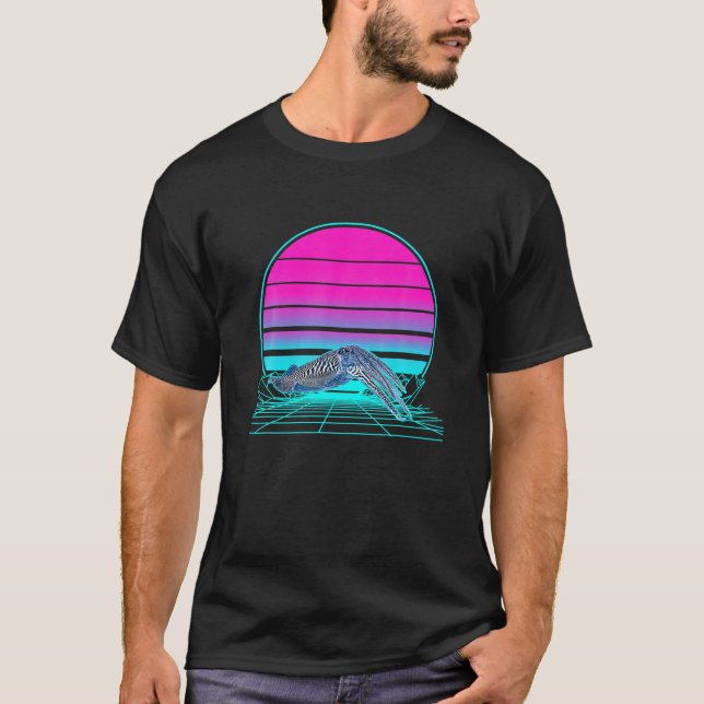 Camiseta Vintage Retro Sunset Cuttlefish (Anverso)