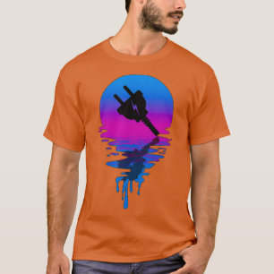 Camiseta Vintage Retro Sunset Electrician