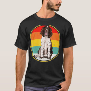 Camiseta Vintage Retro Sunset English Springer Spaniel Dog