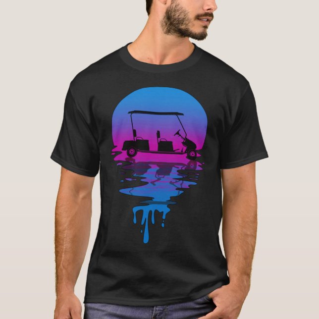 Camiseta Vintage Retro Sunset Golf Cart (Anverso)