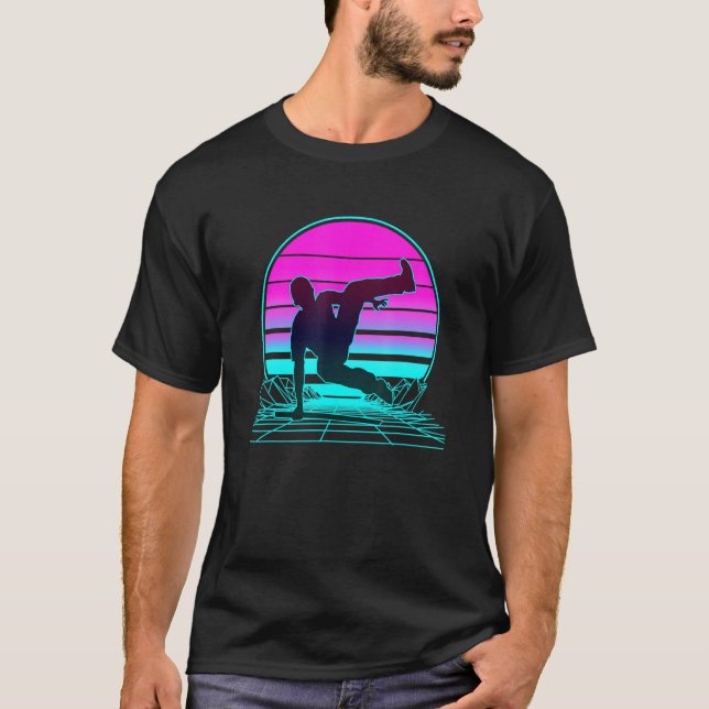 Camiseta Vintage Retro Sunset Parkour (Anverso)