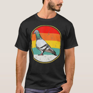 Camiseta Vintage Retro Sunset Pigeon Bird