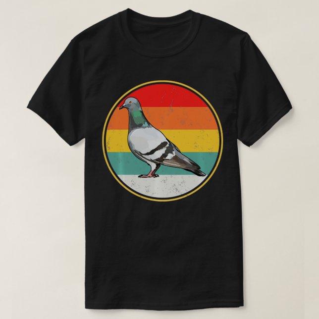 Camiseta Vintage Retro Sunset Pigeon Bird Pullover (Diseño del anverso)