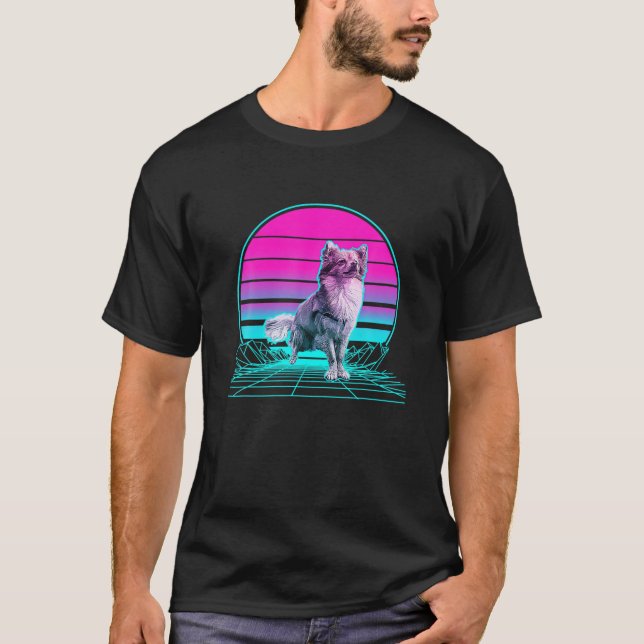 Camiseta Vintage Retro Sunset Pom-Chi (Anverso)