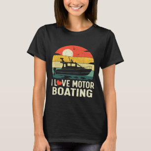 Camiseta Vintage Retro Sunset Pontoon Boa