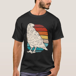 Camiseta Vintage Retro Sunset White Raven Crow Blanco Guay 
