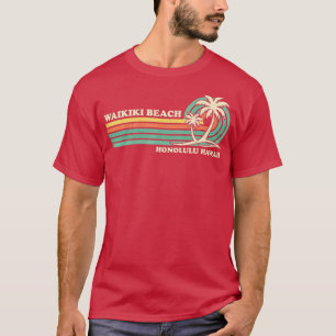 Camiseta Vintage Retro vacaciones de verano Honolulu Hawaii