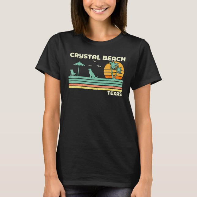 Camiseta Vintage Retro Vacaciones Familiares Texas Crystal  (Anverso)