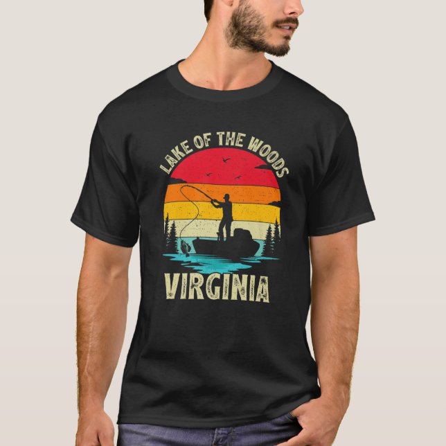 Camiseta Vintage Retro Verano Pesca Virginia Lake Of (Anverso)