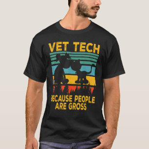 Camiseta Vintage Retro Vet Tech Porque La Gente Es Grosera