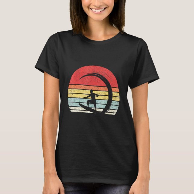 Camiseta Vintage Retro Wave Surfing Surfing Beach (Anverso)